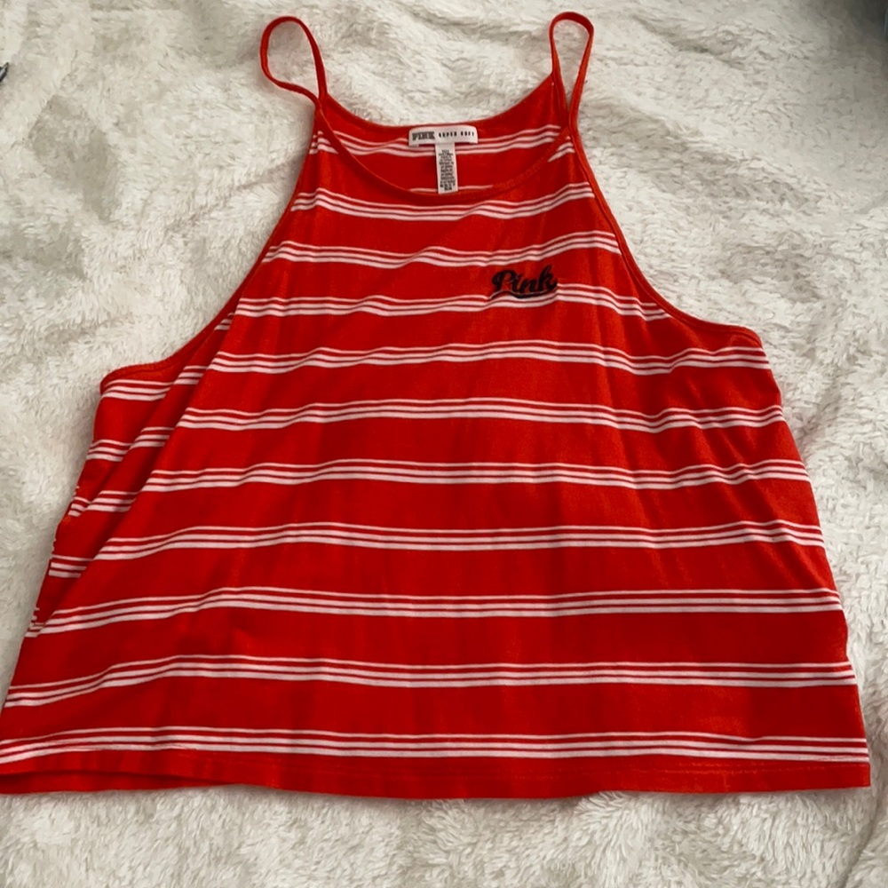 Pink orange halter top
